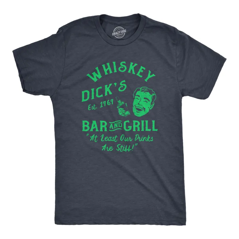 Whiskey Dicks Bar And Grill Men's T Shirt sold by Crazy Dog T-Shirts
