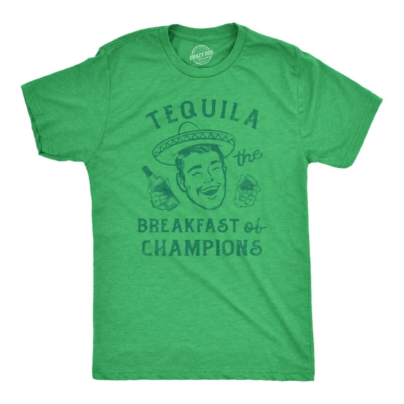 Tequila The Breakfast Of Champions Men's T Shirt sold by Crazy Dog T-Shirts