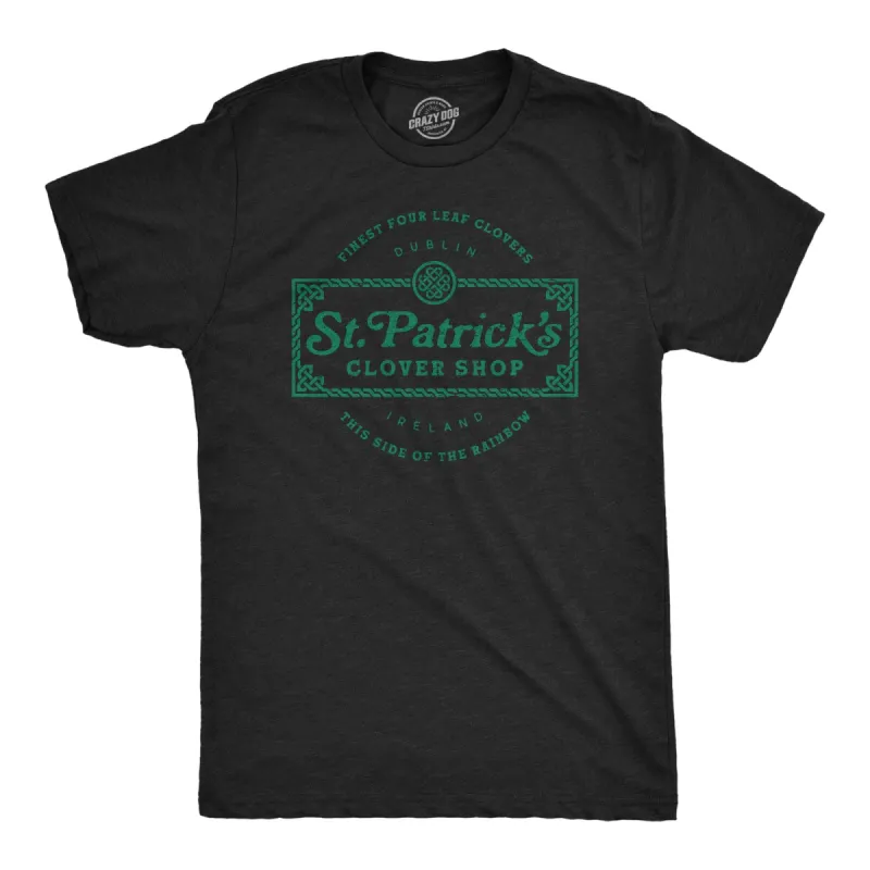 St. Patrick's Clover Shop Men's T Shirt sold by Crazy Dog T-Shirts