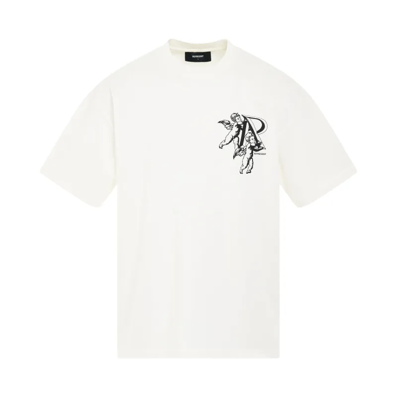 Cherub Initial T-Shirt in White sold by MARAIS