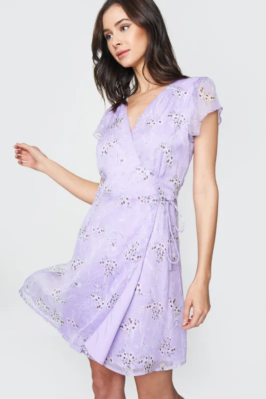 Aliyah Floral Wrap Dress sold by Sugarlips