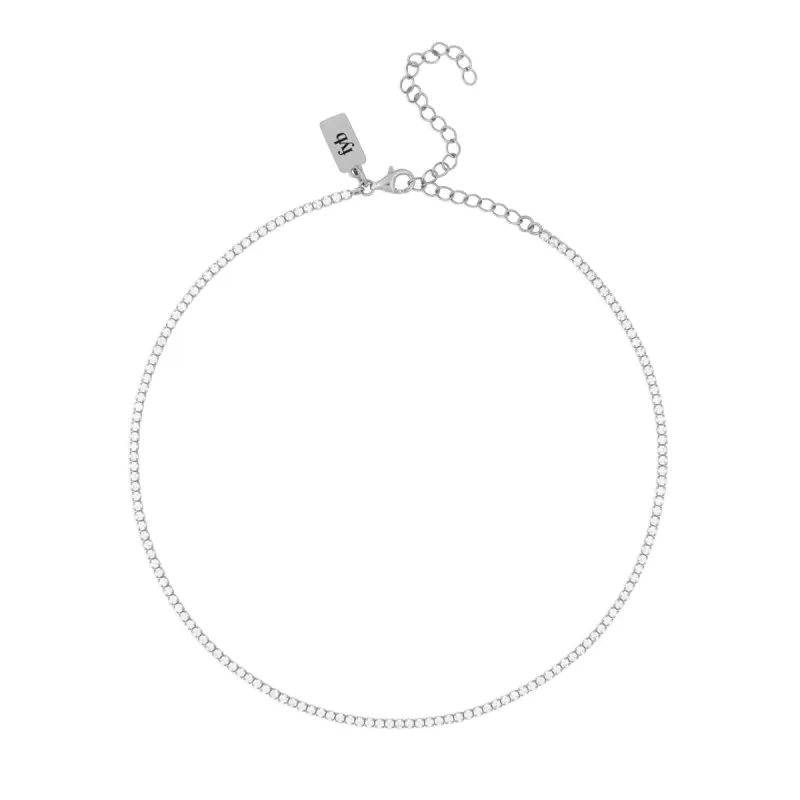 DIANA TENNIS CHOKER SILVER sold by FYB JEWELRY