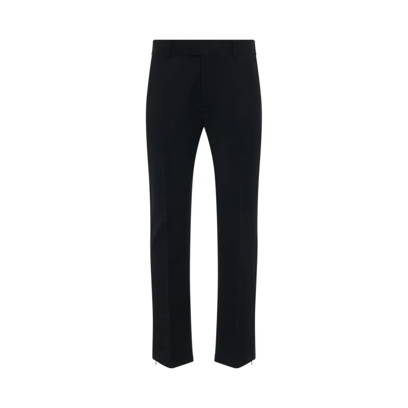 Wool Split Pant with Fixed Waistband in Black sold by MARAIS