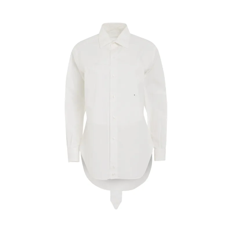 M Cotton Poplin Shirt in White sold by MARAIS
