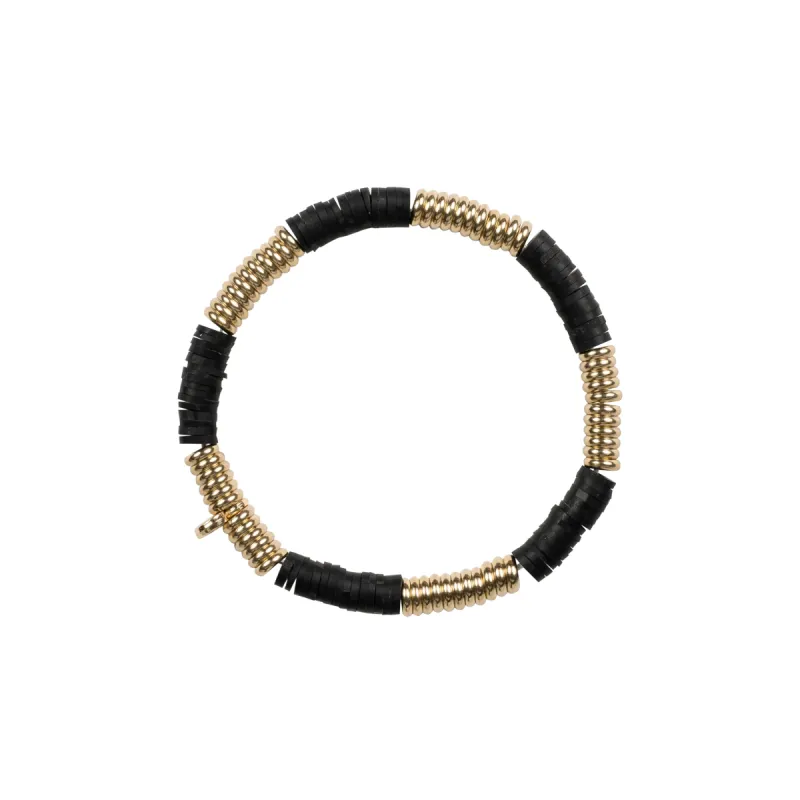 CLAY BEAD BRACELET BLACK sold by DARK Department