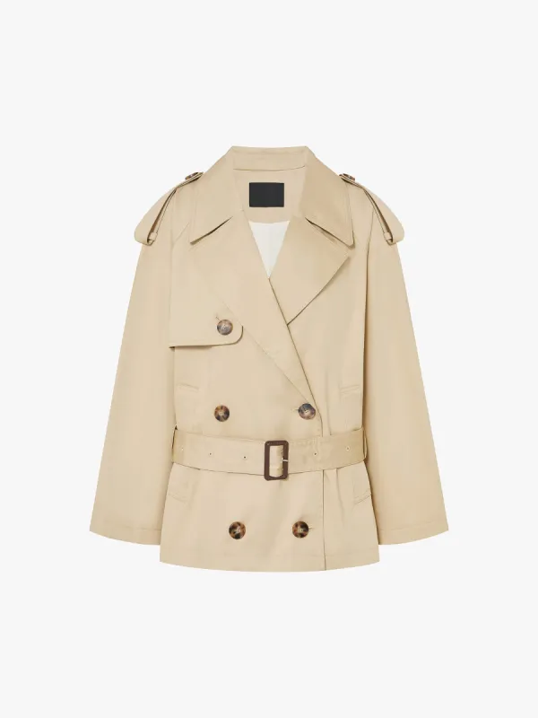 Include Belt Short Trench Coat sold by Mo&Co