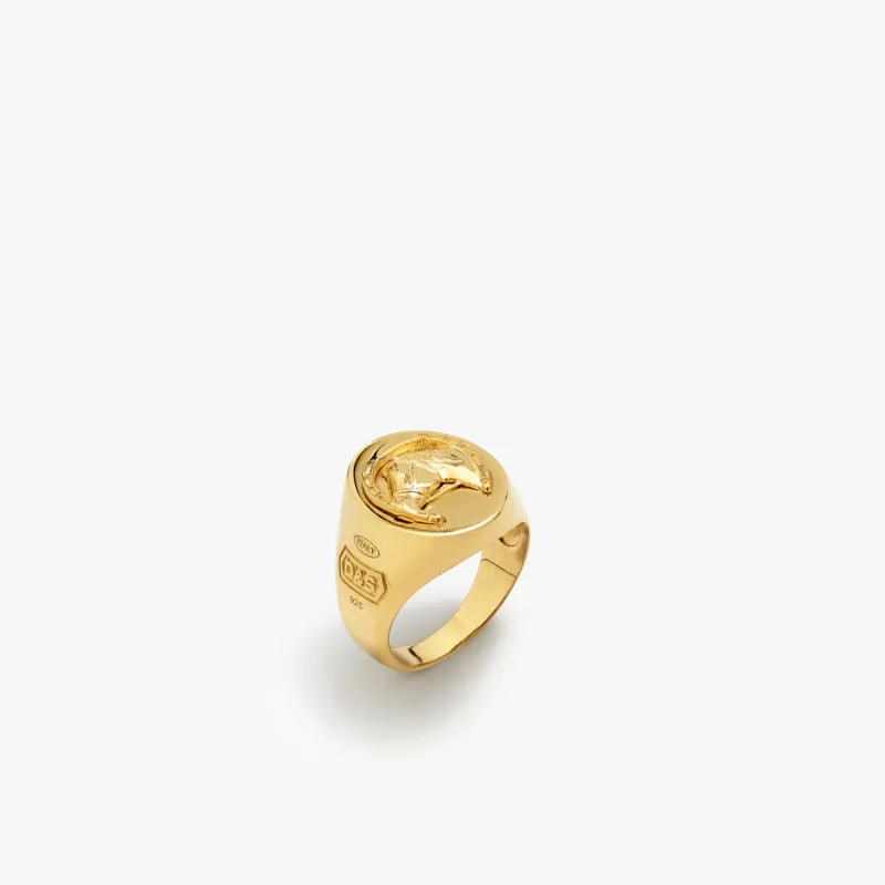 Gold Lucky Horseshoe Ring sold by Degs & Sal