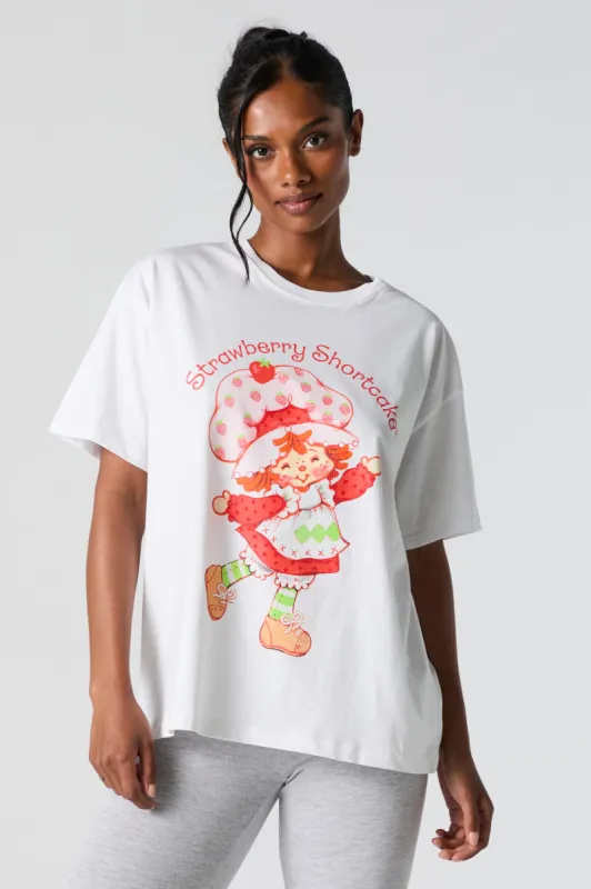 Strawberry Shortcake Graphic Boyfriend T-Shirt sold by Charlotte Russe