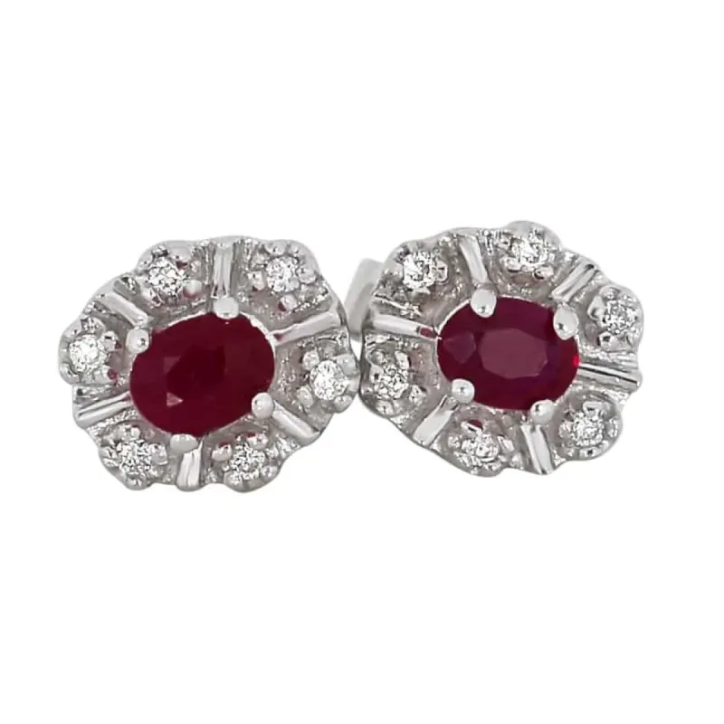 Diana Diamant øredobber med rubin 0,06ct TWSI sold by Diamanthuset