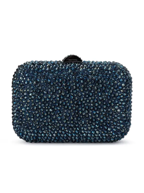 OLGA BERG CASEY HOT FIX ENCRUSTED CLUTCH sold by ENNI
