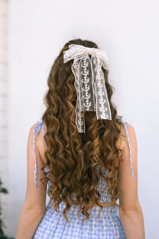 Abigail Lace Bow Hair Clip sold by Morning Lavender