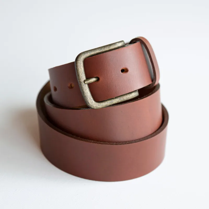 Classic Leather Belt sold by Raleigh Denim Workshop