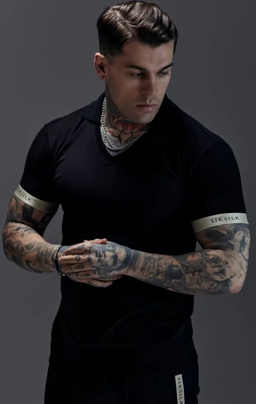 Black Polo T-Shirt sold by Siksilk