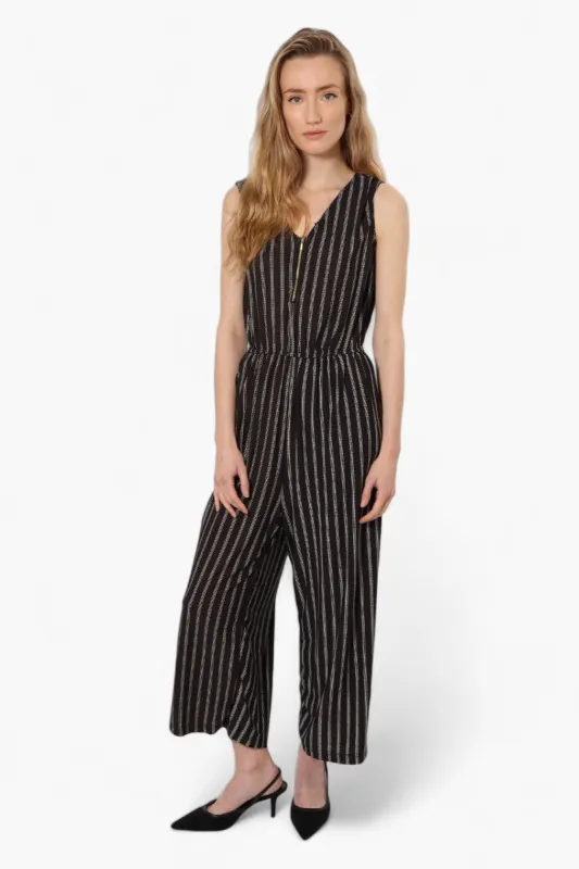 Beechers Brook Striped Sleeveless Jumpsuit - Black sold by Fairweather