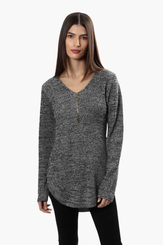 International INC Company Striped Pullover Sweater - Grey sold by Fairweather