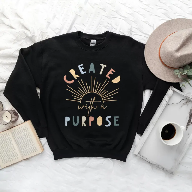 Created With A Purpose Sunshine Summer Sweatshirt sold by Faithful and Co.