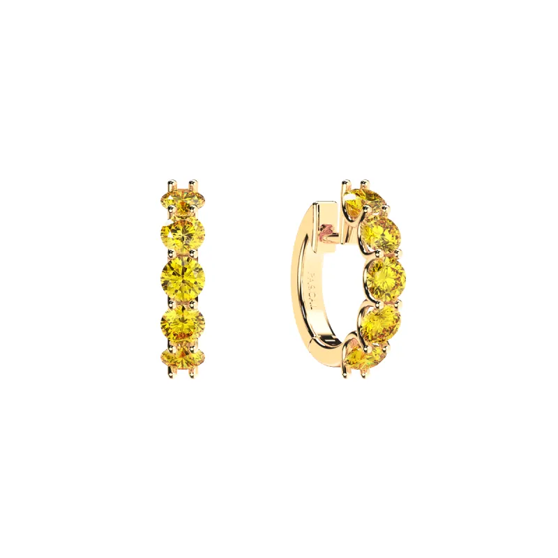 Classic Scallop Diamond Hoop Earrings sold by Pascal Design Official