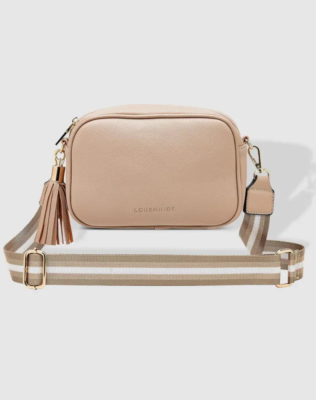 Jacinta Metallic Cross Body Bag - Stone sold by Freez