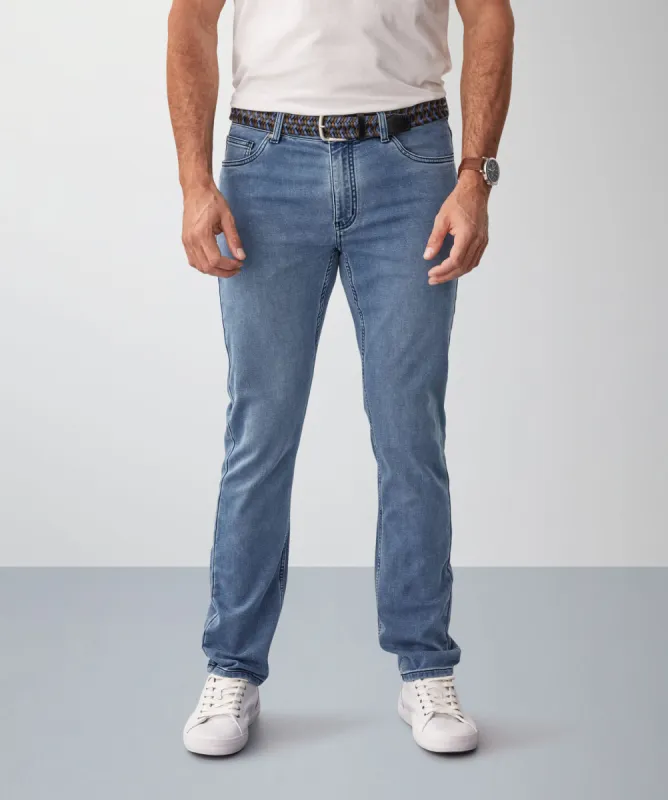 Merricks Knit Modern Fit Jeans - Washed Indigo sold by GAZMAN