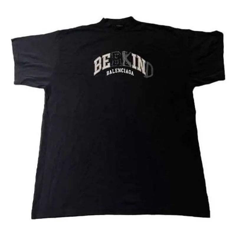 Balenciaga BE KIND Crewneck T-shirt 'Black' 739028TPVD51569 sold by KicksCrew