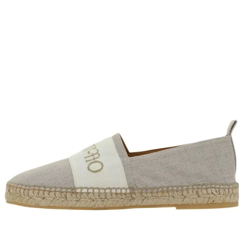 Off-White Bookish Linen Espadrillas 'Light Beige White' OMIB010S24FAB0016161 sold by KicksCrew