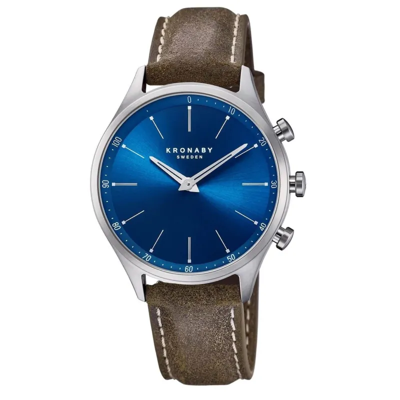 Kronaby S3759/1 Men's Sekel Smartwatch Brown Strap sold by H.S. Johnson