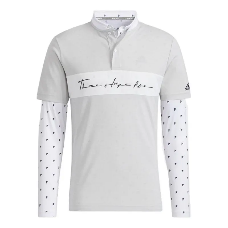 adidas Underwear Long Sleeve Layered Polo Shirt 'White' HA0235 sold by KicksCrew