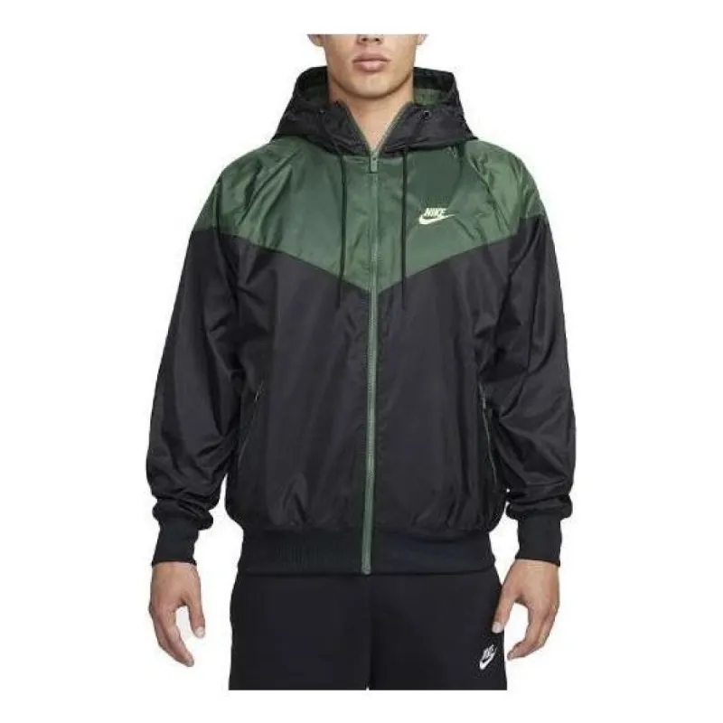 Nike Sportswear Windrunner Jacket 'Black Green' DA0002-016 sold by KicksCrew