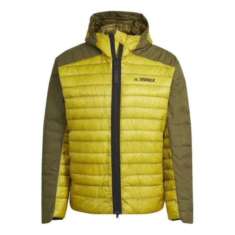 adidas Terrex MYSHELTER Down Hooded Jacket 'Green' HH9215 sold by KicksCrew