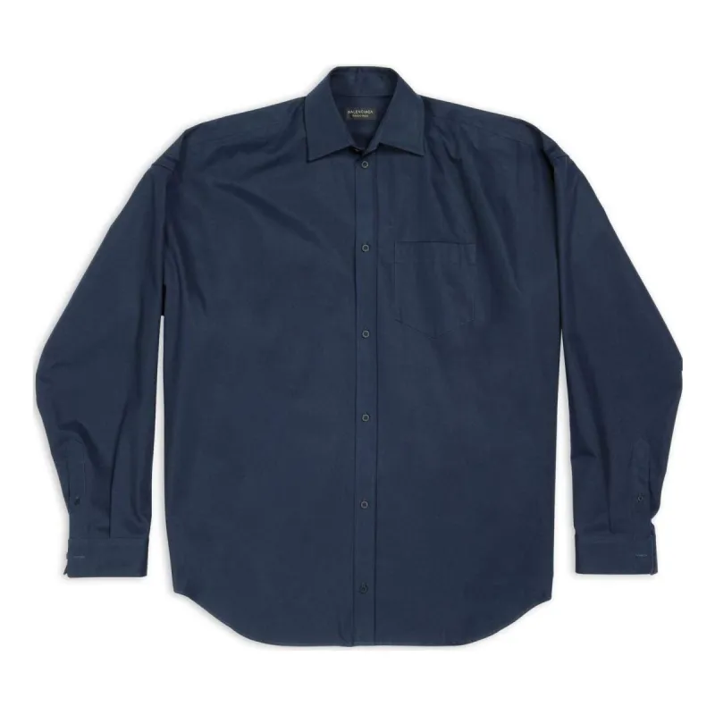 Balenciaga Cocoon Shirt 'Navy Blue' 725367TNM158065 sold by KicksCrew