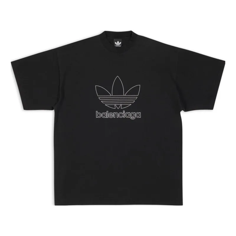 Balenciaga x adidas Trefoil T-shirt 'Black White' 723976TNVN81070 sold by KicksCrew
