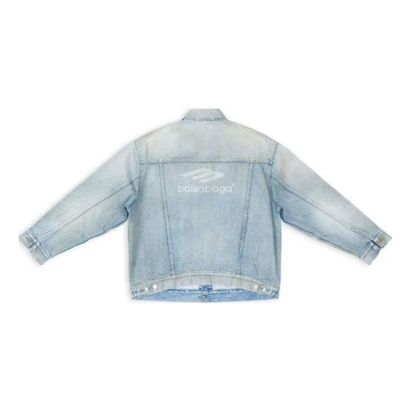 Balenciaga 3B Sports Vintage Denim Jacket Large Fit 'Light Blue' 704299TJW798469 sold by KicksCrew