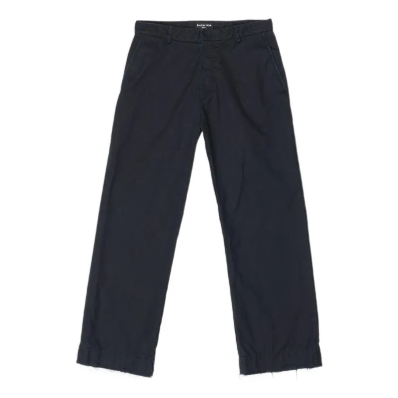 Balenciaga Cropped Cotton Trousers 'Noir' 699004TKP061000 sold by KicksCrew
