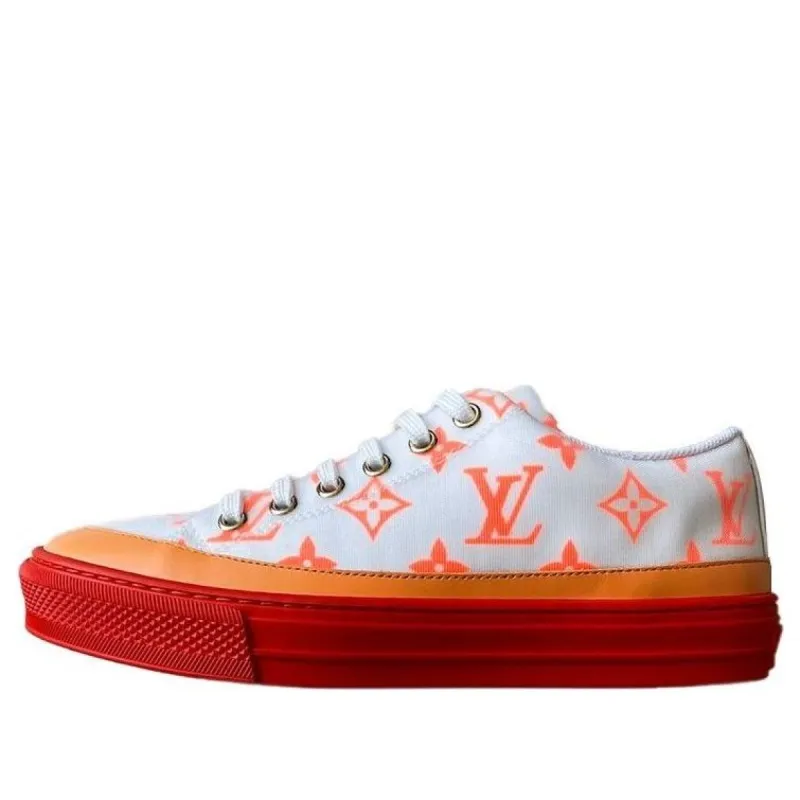 (WMNS) LOUIS VUITTON Stellar Sneakers 'White Orange Monogram' 1A65UD sold by KicksCrew