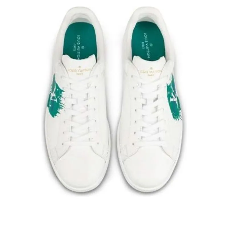 LOUIS VUITTON Luxembourg Sneakers 'White Green' 1A4OGX sold by KicksCrew