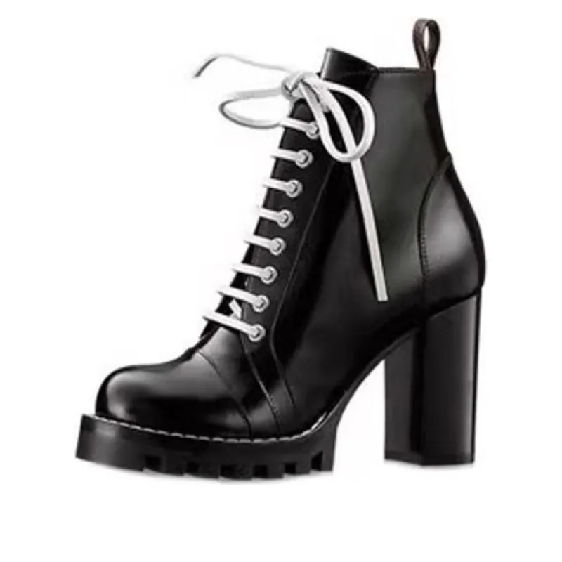 (WMNS) LOUIS VUITTON Star Trail Boots 'Black' 1A2Y8B sold by KicksCrew