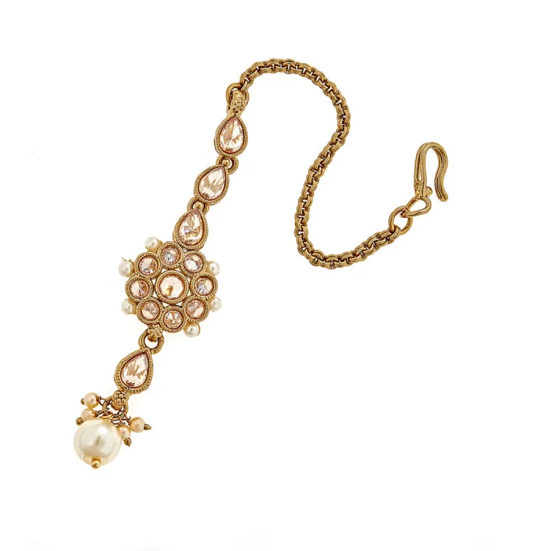 Nira Floral Pearl Headpiece sold by Blossom Box Jewelry