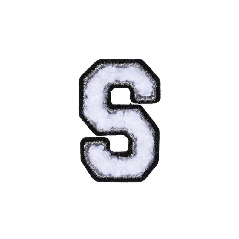 Letter S Patch - S Black/White sold by Hey Dude