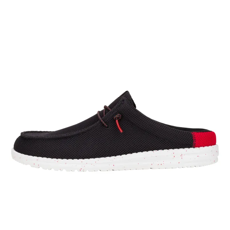 Wally Slip Varsity - Black/Red sold by Hey Dude