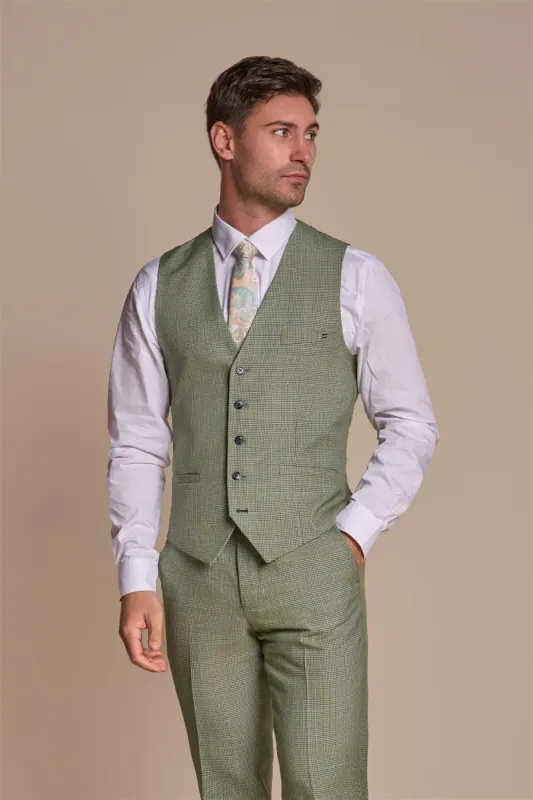 Caridi Sage Waistcoat sold by House of Cavani