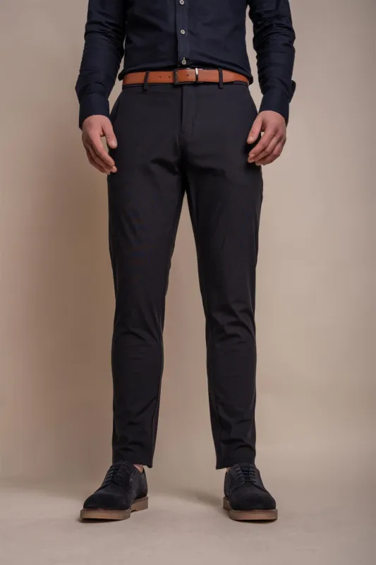 Reed Navy Trousers sold by House of Cavani