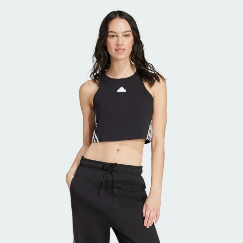 ADIDAS WOMEN'S FUTURE ICONS 3-STRIPE BLACK TANK sold by INSPORT