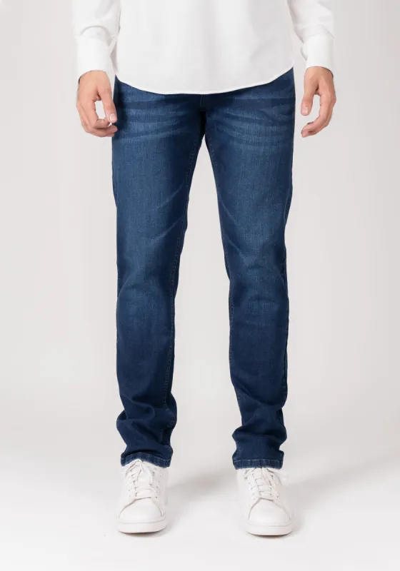 Dark Indigo Wash Slim Fit Jeans - Flex sold by Brisk Shirts