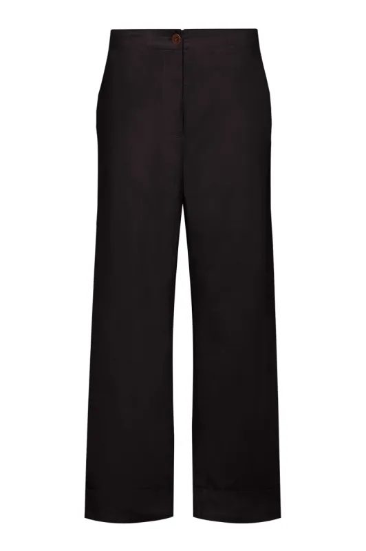 Tansy Cotton Trousers Black sold by Ivalo.com