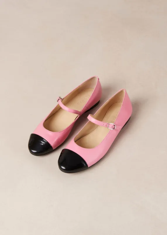 Musa Leather Ballet Flats Bicolor Black Pink sold by Ivalo.com