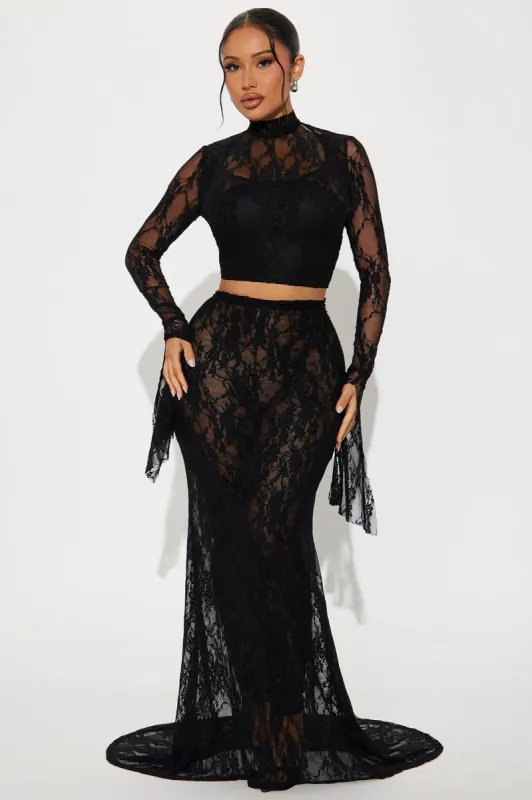 Kaya Lace Skirt Set - Black sold by Fashion Nova