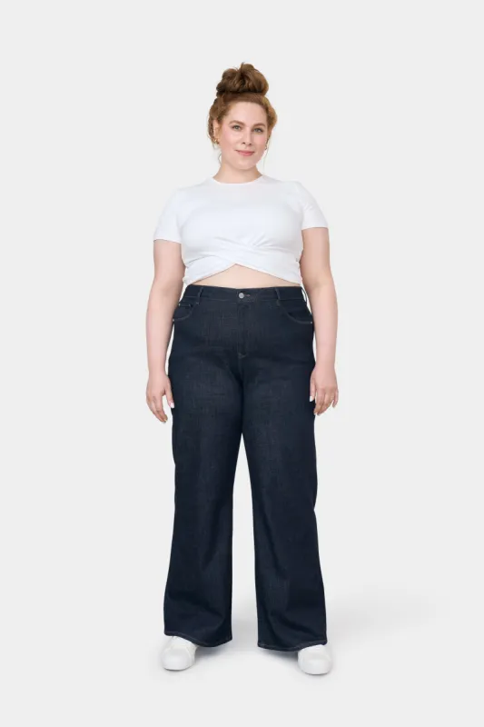 Dew Flared Soft Jeans Plus Size Raw Denim sold by Ivalo.com