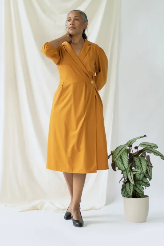 Isabel Wrap Dress Yellow sold by Ivalo.com