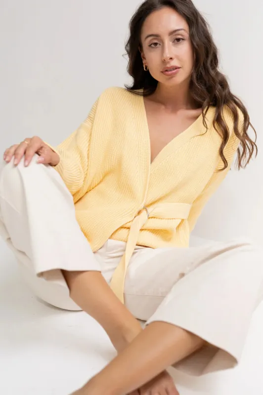 Wrap-around Cardigan Yellow sold by Ivalo.com