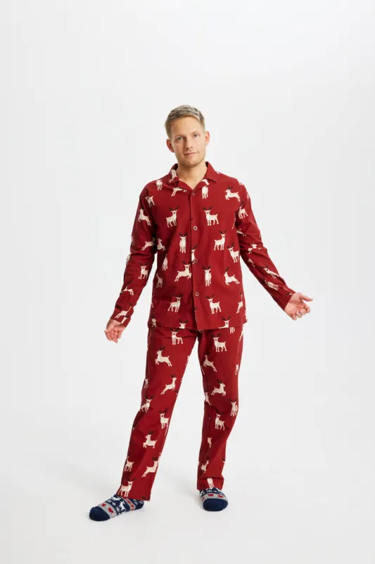 Reindeer Christmas Pajamas Flannel - Men. sold by Christmas Sweats